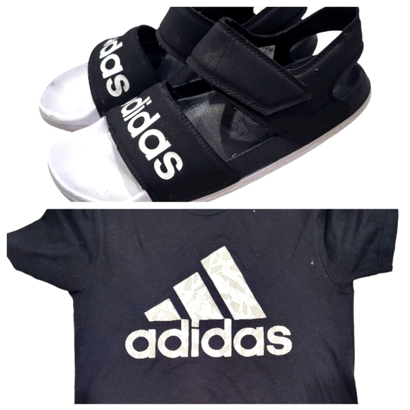 adidas Shoes - Womens Adidas Adilette sandal size 9  size M adidas black t shirt  bundle